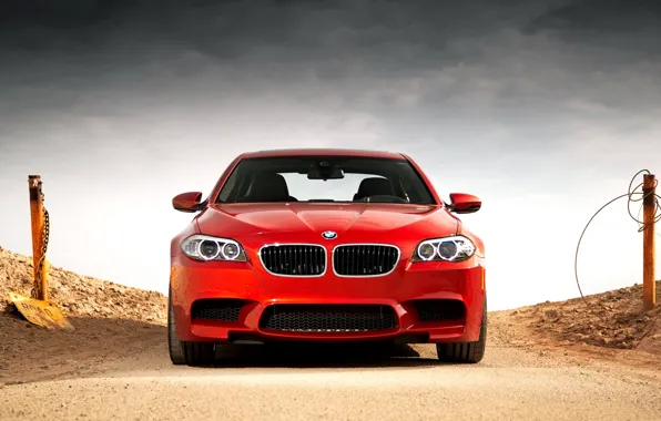 Picture Red, Desert, Red, Car, Car, Bmw, Wallpapers, F10, BMW, Wallpaper, The front, F10