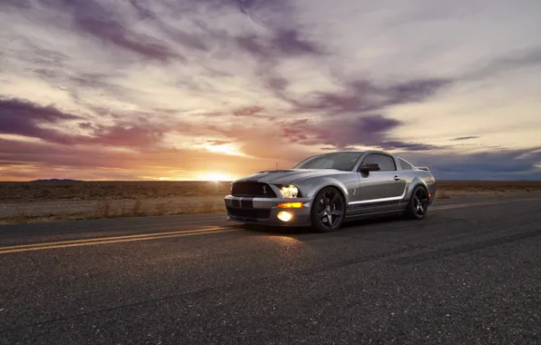 Picture sunset, Mustang, Ford, ford mustang, muscle car, rechange
