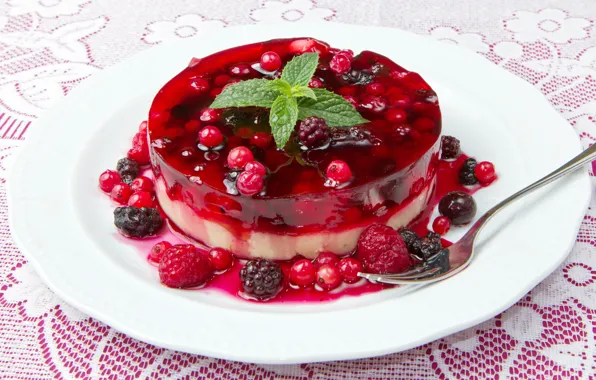 Picture berries, raspberry, sweets, cake, dessert, currants, BlackBerry, sweet, jelly