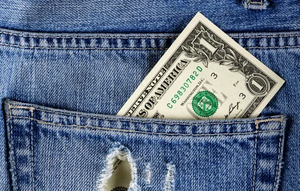 Picture money, jeans, dollar, fabric, pocket