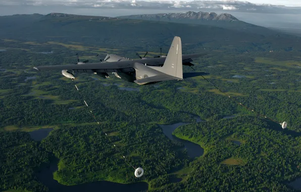 Picture flight, the plane, military transport, Lockheed Martin, C-130