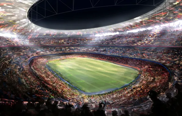 Picture Figure, Football, Barcelona, Stadium, Camp Nou, Camp Nou