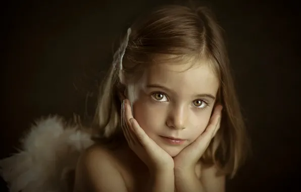 Picture portrait, girl, Little Angels, Veronica
