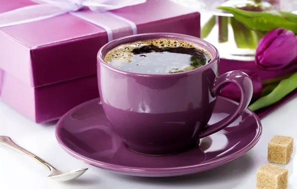Picture photo, Coffee, Cup, Purple, Food, Gifts, Drinks