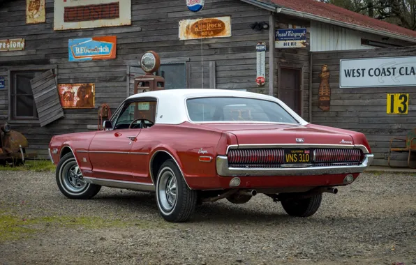 Picture rear view, Cougar, 1968, Mercury, XR-7