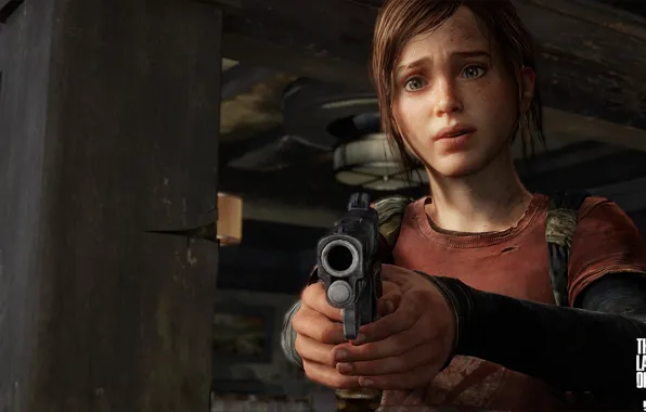 Picture girl, gun, weapons, art, The Last of Us, one of us