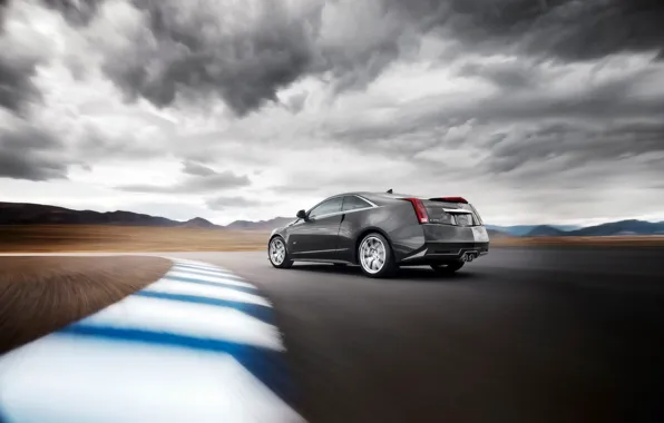 Picture road, Cadillac, speed, CTS-V