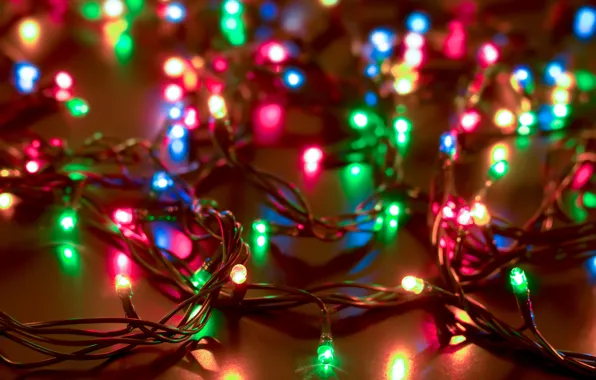 Picture winter, light, lights, lights, New Year, Christmas, garland, Christmas, colorful, holidays, New Year