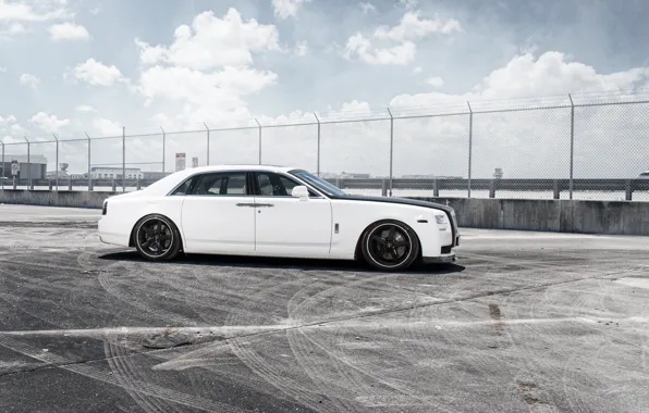 Picture car, tuning, Rolls-Royce, white, Ghost, tuning, rechange