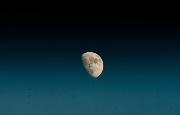 Picture the sky, space, blue, the moon