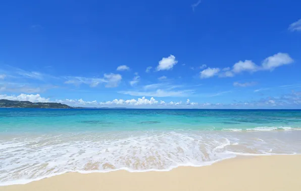 Picture sand, sea, wave, beach, shore, summer, beach, sea, blue, sand, shore, paradise