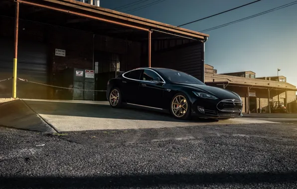 Picture Car, Black, California, Forged, Tesla, Model S, P85