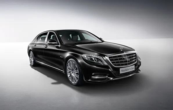 Picture black, Mercedes-Benz, Maybach, side, Mercedes, Black, X222, 2015, S 500, S-Cass