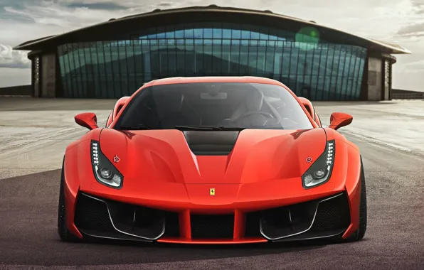 Picture Ferrari, Red, GTB, Design, Front, Supercar, 2015, 488