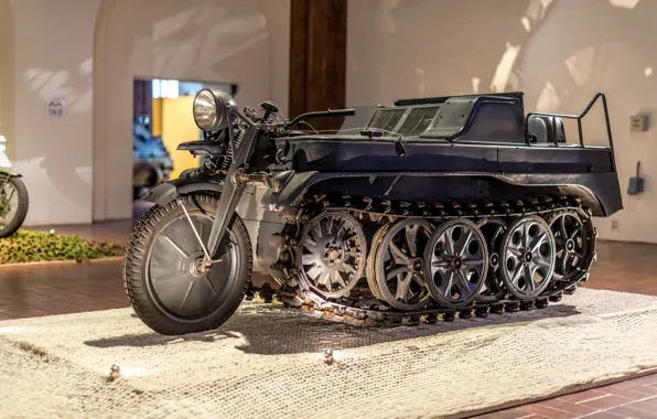 Picture Germany, Museum, The second world war, exhibit, Kettenkrad HK 101, SdKfz 2, half-track motorcycle