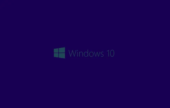 Picture blue, background, logo, Windows 10