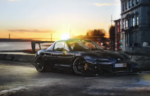 Picture Mazda, Front, Black, Time, Tuning, MX-5, Attack