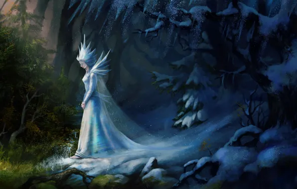 Picture cold, ice, snow, nature, fiction, art, the snow Queen