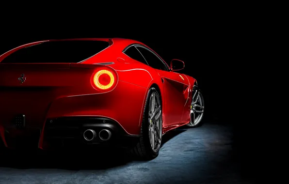 Picture red, Ferrari, red, Ferrari, rear, Berlinetta, F12, Kahn Design