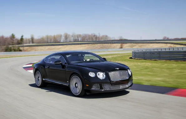 Picture Auto, Bentley, Continental, Road, Black, The Mans, Machine, Day, Coupe, In Motion