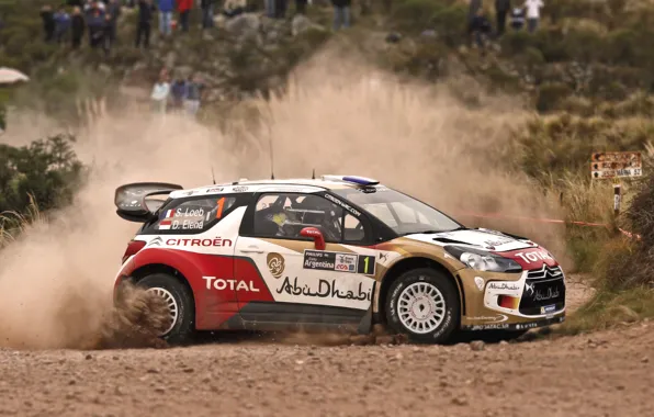 Picture Auto, Dust, Sport, Machine, Turn, Citroen, Skid, Citroen, DS3, WRC, Rally, Rally, Side view