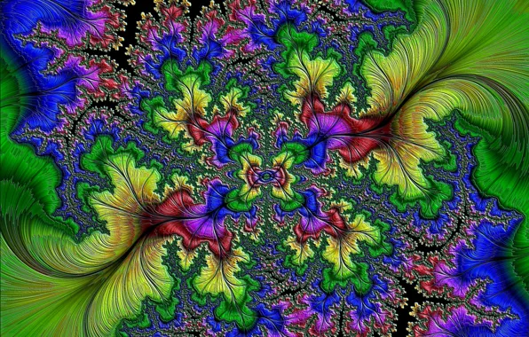 Picture pattern, color, petals, the volume, relief, symmetry