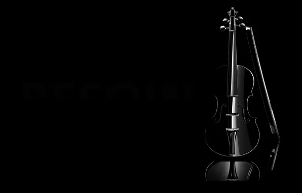 Picture music, violin, b/W, black background, classic, violin, the links