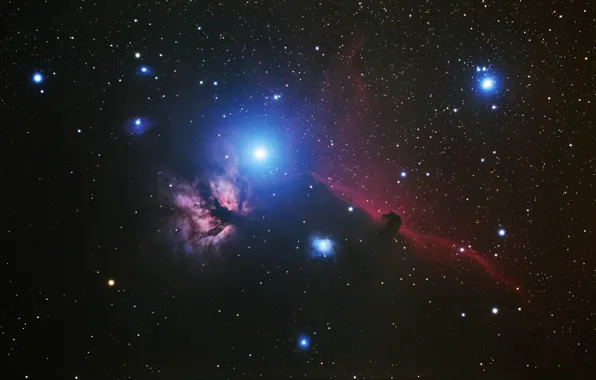 Picture space, Flame, Horse Head, nebula