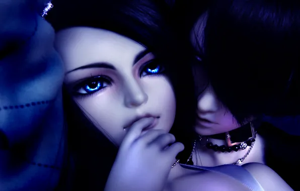 Picture girl, doll, guy, two, blue eyes, BJD