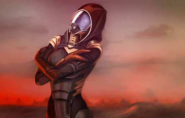 Picture clouds, planet, dust, the atmosphere, Mass Effect, Tali