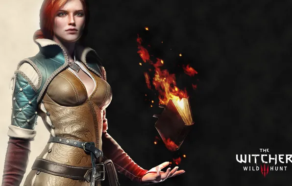 Picture girl, red, The Witcher, Triss Merigold, The Witcher 3: Wild Hunt, The Witcher 3: Wild …