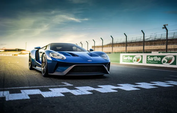 Picture blue, markup, track, Ford, supercar, supercar, Ford, blue