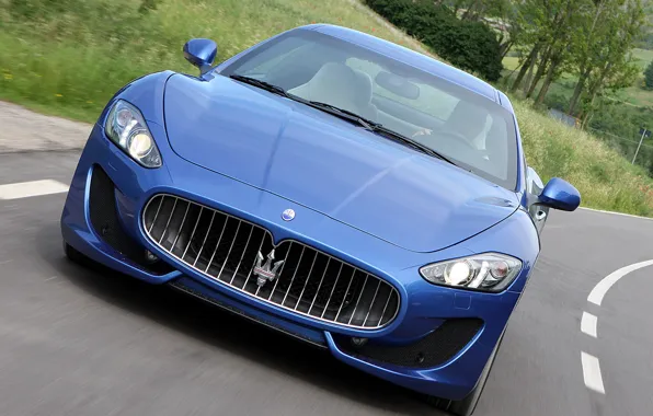 Picture road, Maserati, GranTurismo, Maserati, the front, Sport
