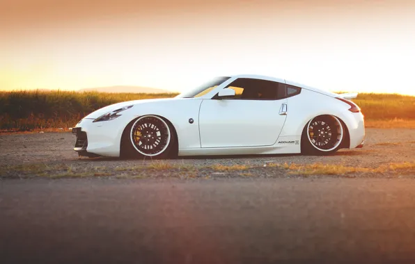 Picture car, tuning, white, Nissan, tuning, rechange, stance, nissan 370z