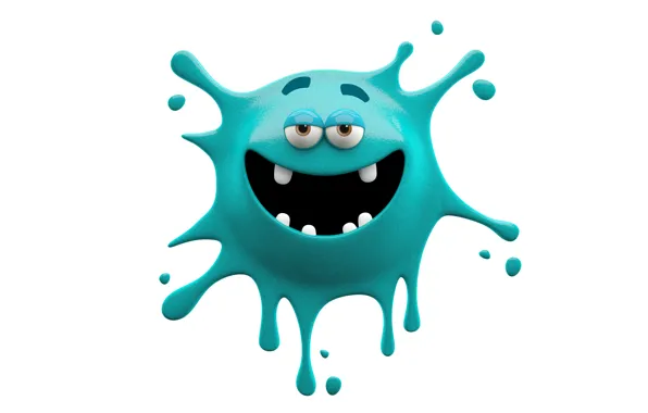 Picture character, monster, smile, paint, funny, cute