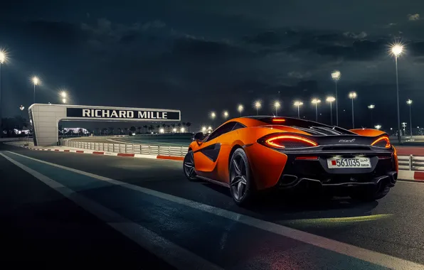 Picture McLaren, Orange, Race, Power, Supercar, Track, 570S