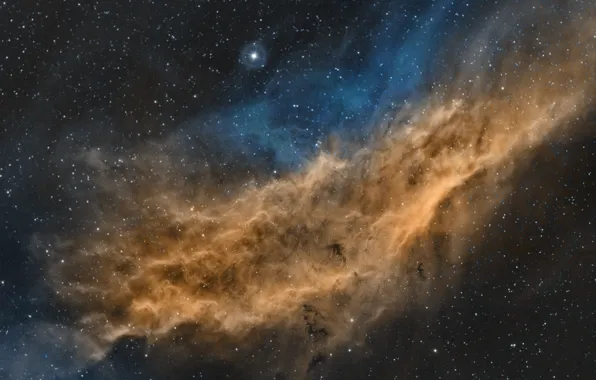 Picture Nebula, CA, NGC 1499, in the constellation Perseus