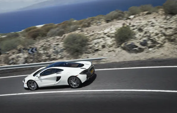 Picture road, auto, white, McLaren, speed, supercar, 570GT