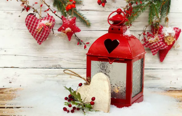 Picture winter, snow, holiday, heart, star, candles, Christmas, lantern, New year, star, Happy New Year, heart, …