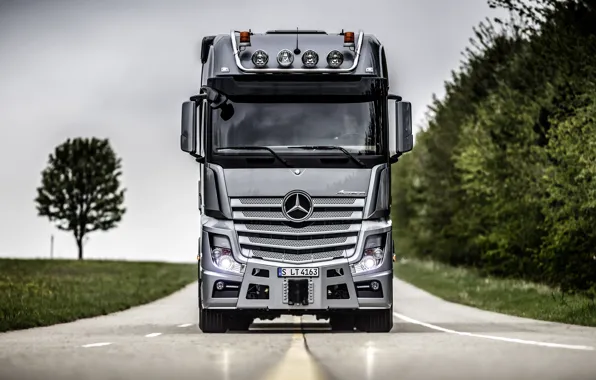 Picture view, cabin, Mercedes, cargo, tractor, Actros
