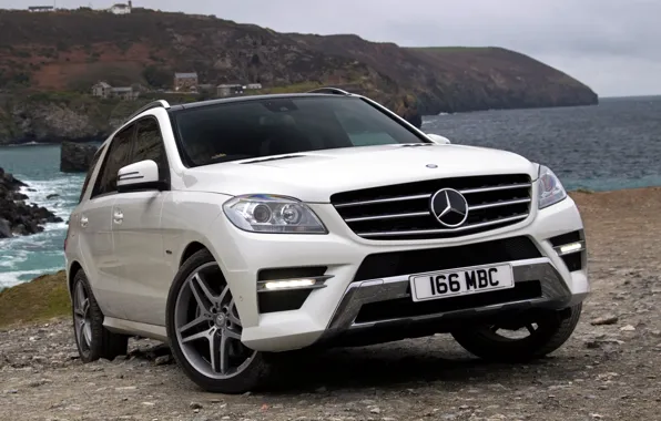 Picture white, Mercedes-Benz, Mercedes, jeep, AMG, the front, crossover, 350, Sports Package, BlueTec