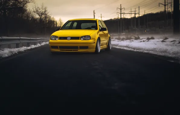 Picture yellow, volkswagen, before, Golf, golf, GTI, Volkswagen, MK4