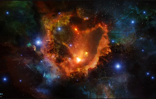 Picture space, stars, nebula, art, space, nebula, art