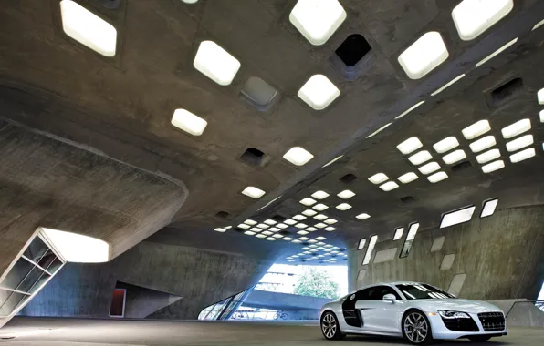 Picture The building, Garage, Audi R8, Architecture