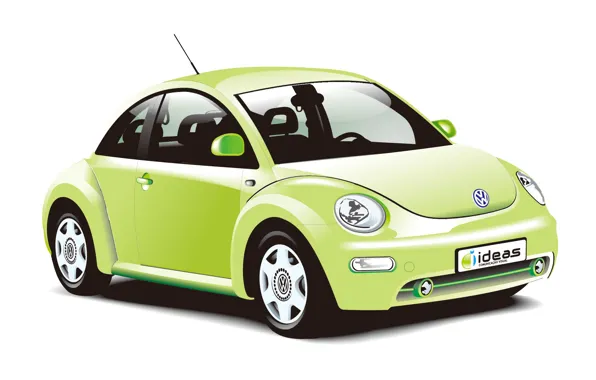 Picture coupe, vector, Volkswagen, Beetle