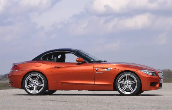 Picture Roadster, Auto, BMW, Wheel, Machine, Boomer, Convertible, BMW, Orange, Coupe, Side view