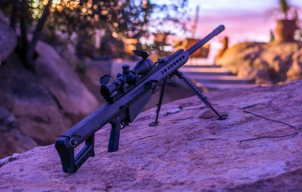 Picture rifle, sniper, self-loading, heavy, Barrett M82
