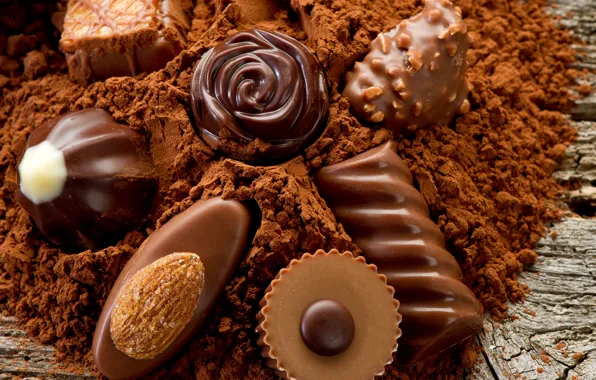 Picture food, chocolate, candy, nuts, dessert, food, 1920x1200, sweet, chocolate, sweet, nuts, cocoa, dessert, cocoa, candies