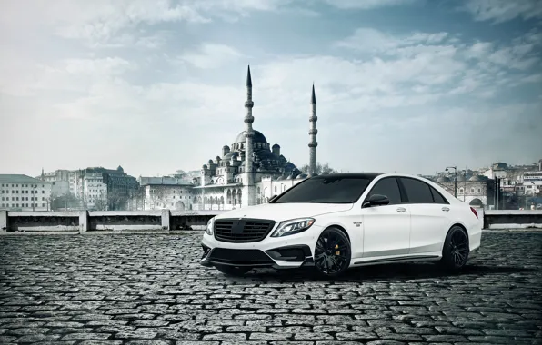 Picture Mercedes-Benz, Brabus, Front, AMG, White, B63