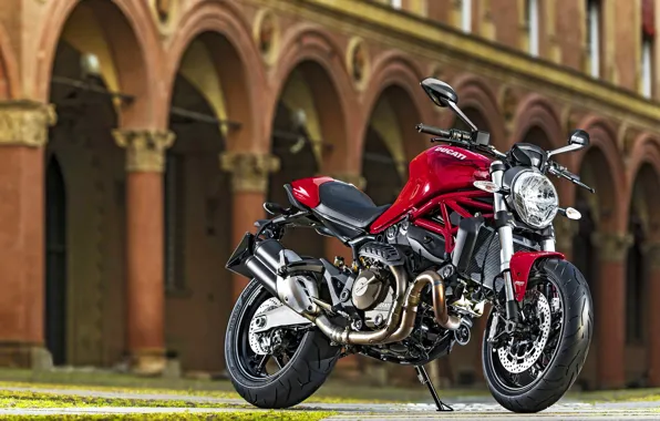 Picture Red, Ducati, Monster, 2015, 821